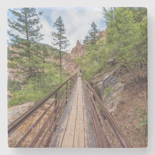 Seven Falls Walkway Bridge Stone Untersetzer (Vorderseite)
