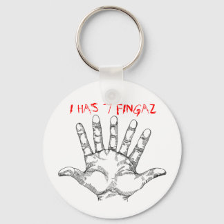 seven_fingered_hand, ICH HABE 7 FINGAZ Schlüsselanhänger