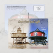 Seven Foot Knoll Leuchtturm, Maryland Postkarte (Vorne/Hinten)