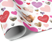 Seven Foto Valentine's Day Heart Geschenkpapier (Rolleneckpunkt)