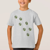 Seven Fox Terrier Paw Prints Walking, T-Shirt (Vorderseite)