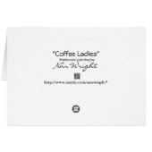 Seven Funny Ladys diskutieren Kaffee und Wein (Rückseite Horizontal)