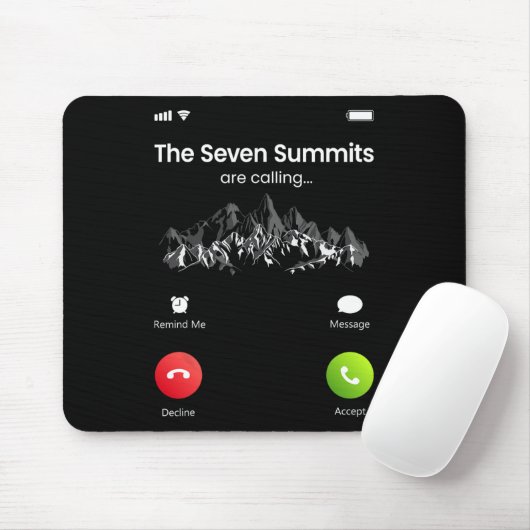 Seven Highest Summits Are Calling Funny Climbing H Mousepad (Mit Mouse)
