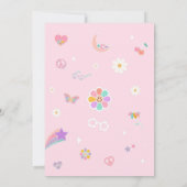 Seven Is A Vibe Retro Groovy Daisy 7th Birthday Einladung (Rückseite)