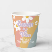 Seven ist ein Vibe Retro Rainbow Paper Cups Pappbecher (Vorderseite)