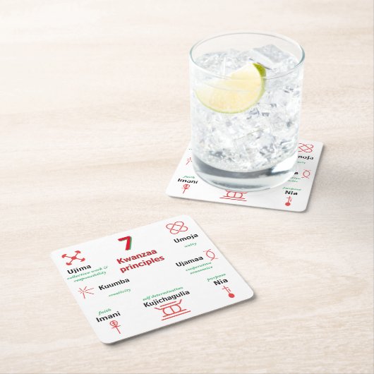 Seven Kwanzaa Principles Untersetzer (Vor Ort)