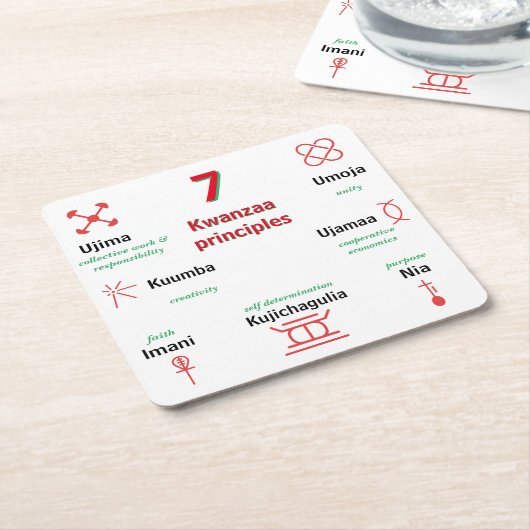 Seven Kwanzaa Principles Untersetzer (angewinkelt)