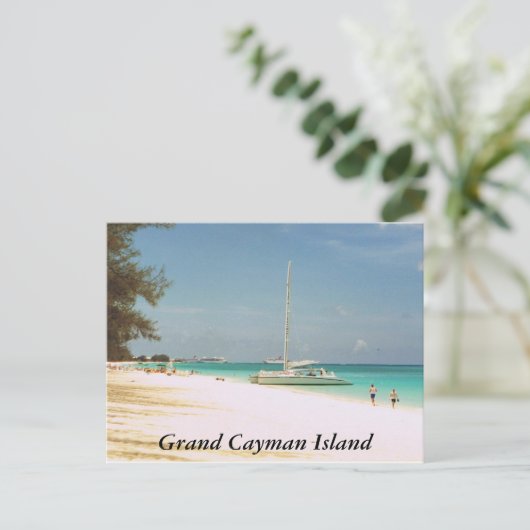 Seven Mile Beach, Grand Cayman Island Postkarte (Stehend Vorderseite)