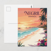 Seven Mile Beach Jamaika Postkarte (Vorne/Hinten)