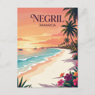 Seven Mile Beach Jamaika Postkarte