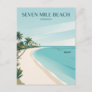 Seven Mile Beach Jamaika Postkarte