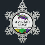 Seven Mile Beach Negril Jamaica Sea Turm Schneeflocken Zinn-Ornament<br><div class="desc">Seven Mile Beach Negril Jamaica Sea Turm</div>