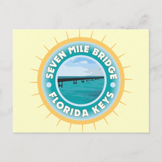 Seven Mile Bridge Florida Keys Postkarte (Vorderseite)