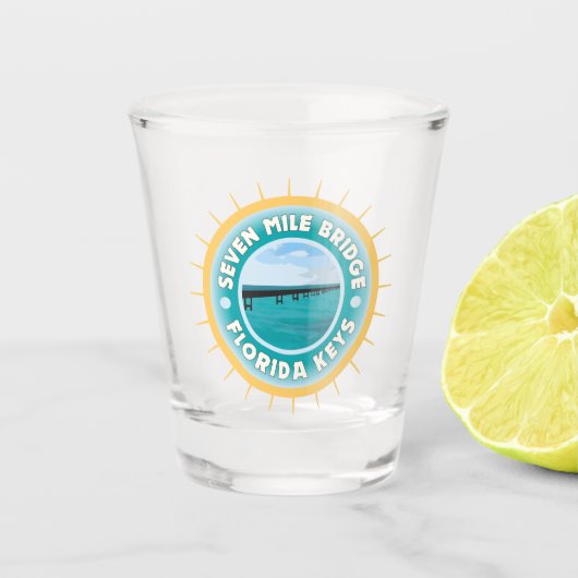 Seven Mile Bridge Florida Keys Schnapsglas (Vorderseite)