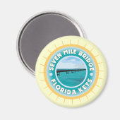 Seven Mile Bridge in Florida Keys Magnet (Vorderseite/Rückseite)