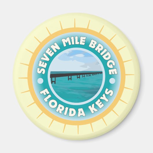 Seven Mile Bridge in Florida Keys Magnet (Vorne)