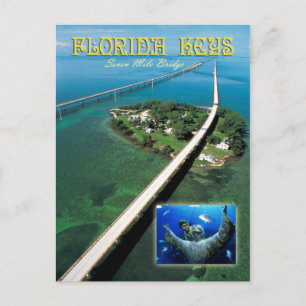 Seven Mile Bridge & Pigeon Key, Florida Keys Postkarte