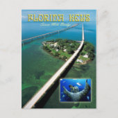 Seven Mile Bridge & Pigeon Key, Florida Keys Postkarte (Vorderseite)