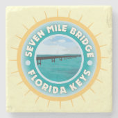 Seven Mile Bridge Steinuntersetzer (Vorderseite)