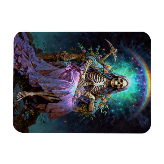 Seven Potencies Santa Muerte Magnet (Horizontal)