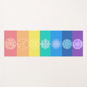 Seven Rainbow Chakras Mandalas Yogamatte (Vorderseite (Horizontal))