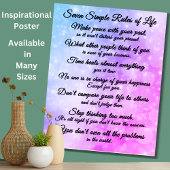 Seven Simple Rules for Life - kann die Größe änder Poster