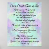 Seven Simple Rules for Life - Text ändern Poster (Vorne)