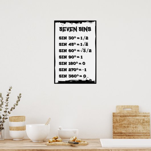 Seven Sins Poster (Küche)