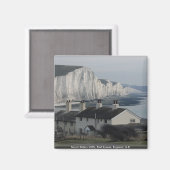 Seven Sisters Cliffs, East Sussex, England, Großbr Magnet (Vorderseite/Rückseite)