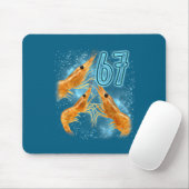 Seven Six Sarcastic Lover Shrimp 67 Seafood Fun Mousepad (Mit Mouse)