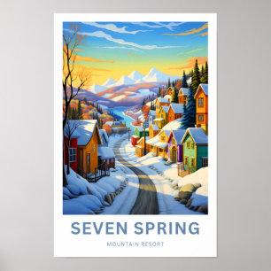 Seven Spring Mountain Resort Reisen Print Poster