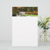 Seven Springs Fall Bridge I Herbst Landschaft Briefpapier (Stehend Vorderseite)