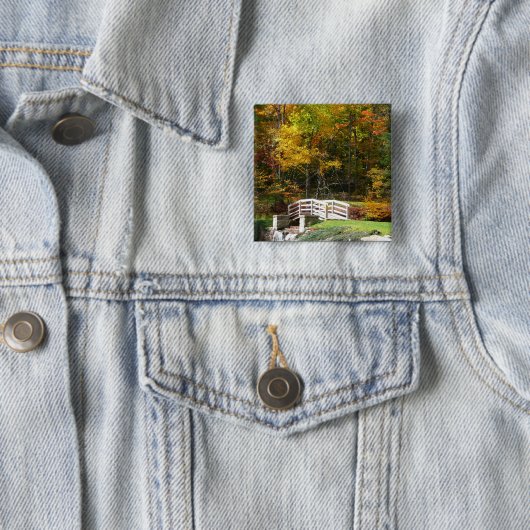 Seven Springs Fall Bridge I Herbst Landschaft Button (Beispiel)