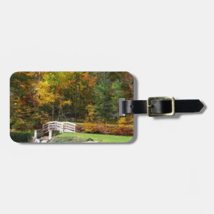 Seven Springs Fall Bridge I Herbst Landschaft Gepäckanhänger
