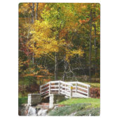 Seven Springs Fall Bridge I Herbst Landschaft Klemmbrett (Rückseite)
