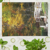 Seven Springs Fall Bridge I Herbst Landschaft Küchentuch (Gefaltet)