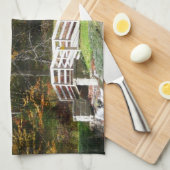 Seven Springs Fall Bridge I Herbst Landschaft Küchentuch (Viertel Falte)