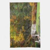 Seven Springs Fall Bridge I Herbst Landschaft Küchentuch (Vertikal)
