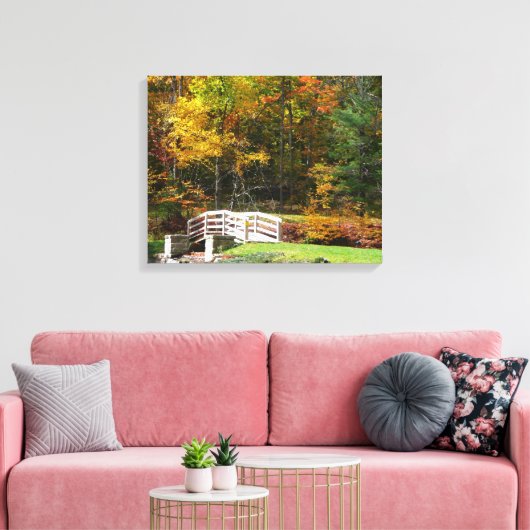 Seven Springs Fall Bridge I Herbst Landschaft Leinwanddruck (Insitu (Wohnzimmer))