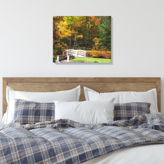 Seven Springs Fall Bridge I Herbst Landschaft Leinwanddruck (Insitu (Schlafzimmer))