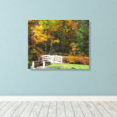 Seven Springs Fall Bridge I Herbst Landschaft Leinwanddruck (Insitu (Holzboden))