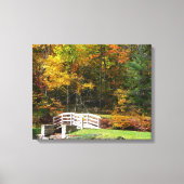 Seven Springs Fall Bridge I Herbst Landschaft Leinwanddruck (Vorderseite)