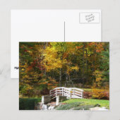 Seven Springs Fall Bridge I Herbst Landschaft Postkarte (Vorne/Hinten)
