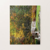 Seven Springs Fall Bridge I Herbst Landschaft Puzzle (Vertikal)