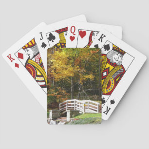 Seven Springs Fall Bridge I Herbst Landschaft Spielkarten
