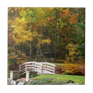 Seven Springs Fall Bridge I Herbstlandschaft Fliese