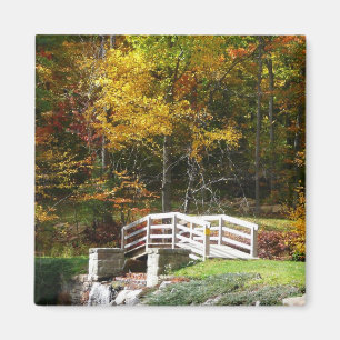 Seven Springs Fall Bridge I Herbstlandschaft Magnet