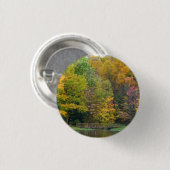 Seven Springs Fall Bridge II Herbstlandschaft Button (Vorne & Hinten)