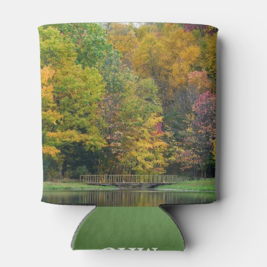 Seven Springs Fall Bridge II Herbstlandschaft Dosenkühler (Rückseite)
