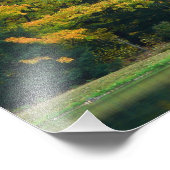 Seven Springs Fall Bridge II Herbstlandschaft Fotodruck (Ecke)